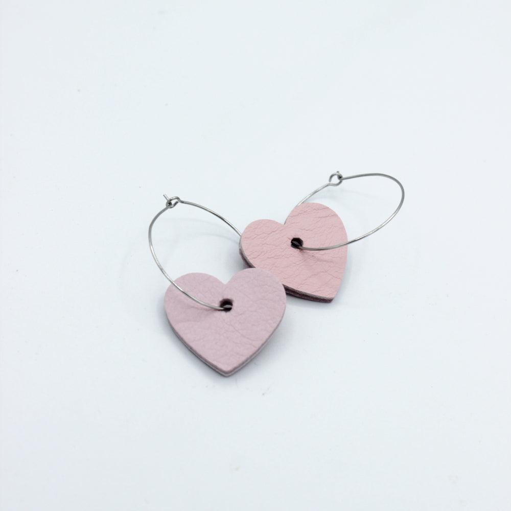 Boucles d’oreilles créoles en forme de cœur