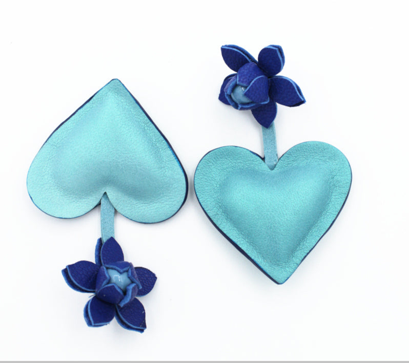 bouclesdoreillesencuirturqoise
