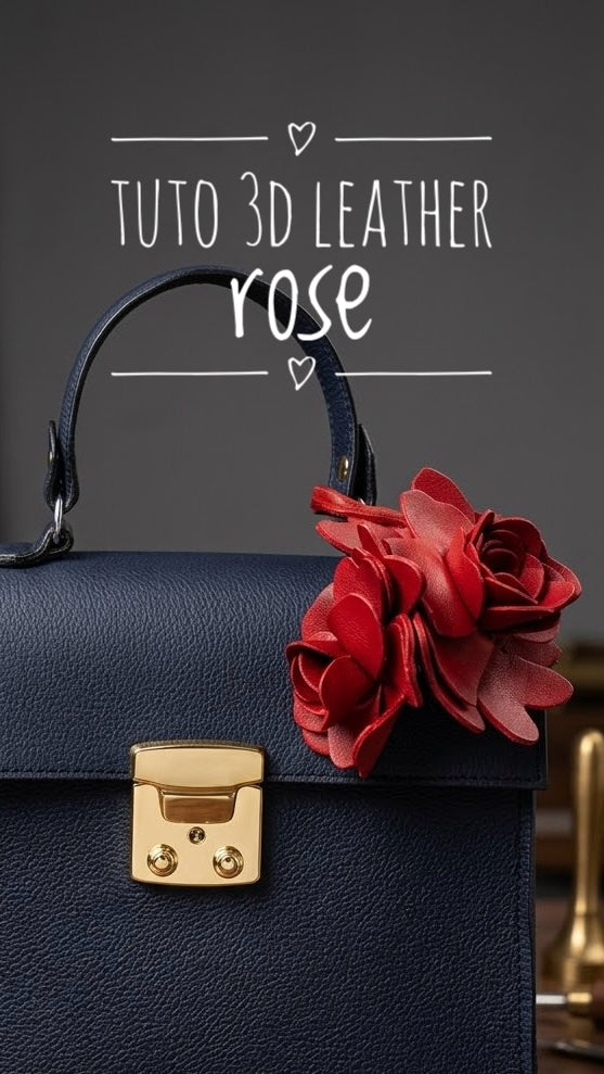 Tuto rose en cuir 3D