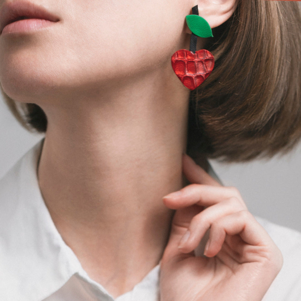 Cerises d’Été Boucles d'oreilles – Bijou Fruité et Artisanal