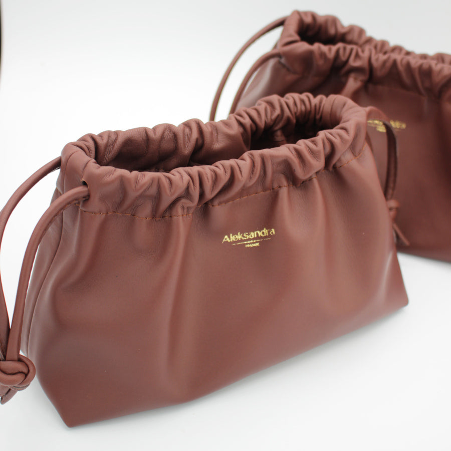  Ravioli » – Sac fait main en cuir d’agneau souple et luxueux