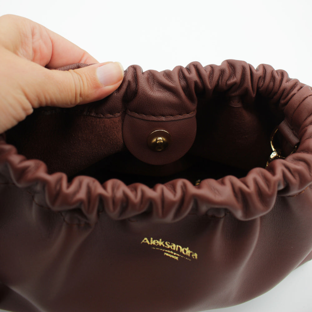  Ravioli » – Sac fait main en cuir d’agneau souple et luxueux