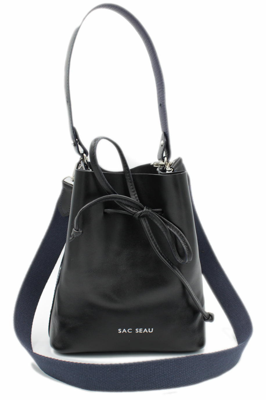 Sac seau en cuir noir rigide - L’élégance du quotidien