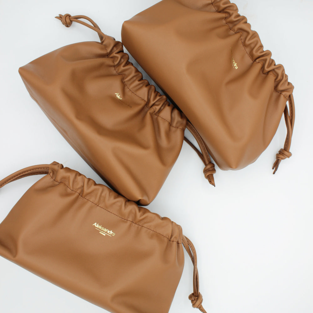 Ravioli » – Sac fait main en cuir d’agneau souple et luxueux